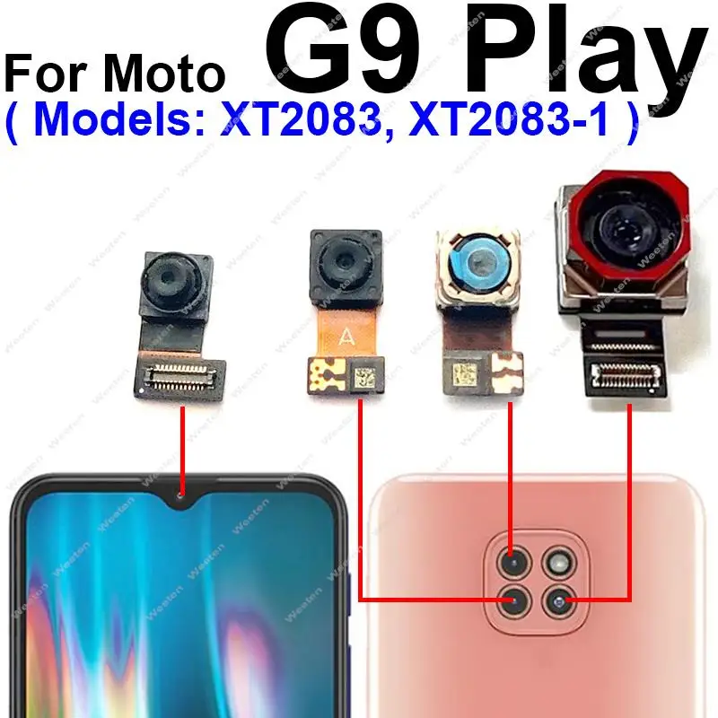 Rear Front Facing Main Camera For Motorola Moto G9 G9 Plus G9 Play G9 Power Small Back Camera Module Reapir Parts