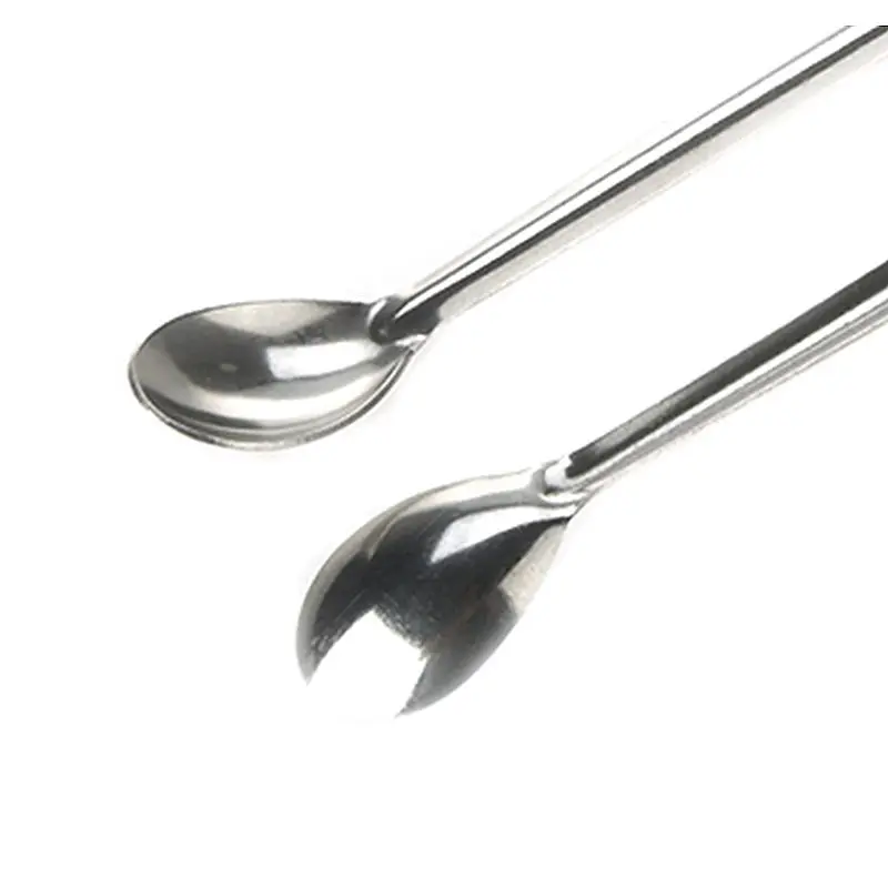 20cm Long Double Ended Reagent Stainless Steel Chemistry Laboratory Sampling Spoon Spatula Tool