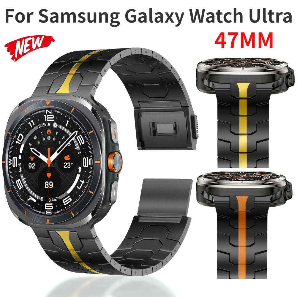 

Metal Strap for Samsung Galaxy Watch Ultra 47mm Magnetic clasp Replaceable Wristband for Samsung Galaxy Watch 7 Ultra 47mm Strap