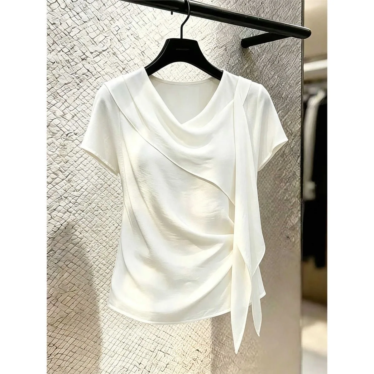 

Unique Beautiful Short Sleeve T-Shirt Women's Summer plus Size Fashionable Korean Style Casual Style Slimming Top