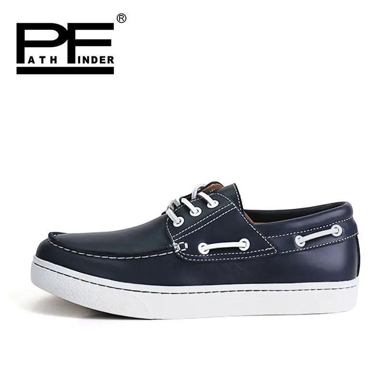 Pf Handmade Fashion Men's Genuine Leather Classic Boat Shoes Luxury Moccasins Casual Board Shoes Loafers Dress Shoes