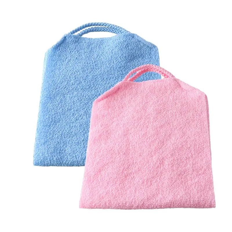 Shower Body Scrubber Body Wash Towel Bath Washcloth Soft Beauty Washcloth Sponge Long Body Scrub Towel With Handle For Women Men