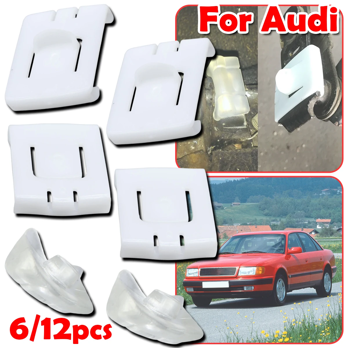 

For Audi 80 90 100 200 4000 5000 Avant Quattro Front Seat Fastener Rail Runner Clip Bracket Sliders Guide 435881203A 191881213