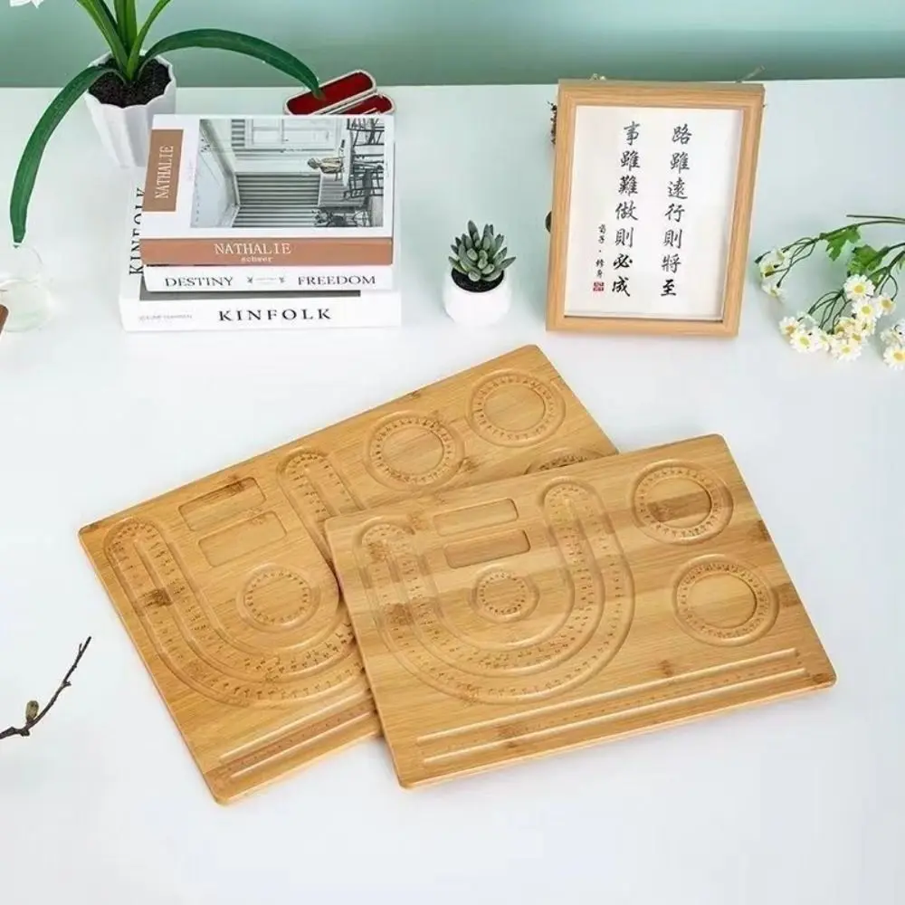 Multiple Types Jewelry Making Tray With Scale Eco-Friendly Wooden Bead Board Versatile Thickened Jewelry Design Board