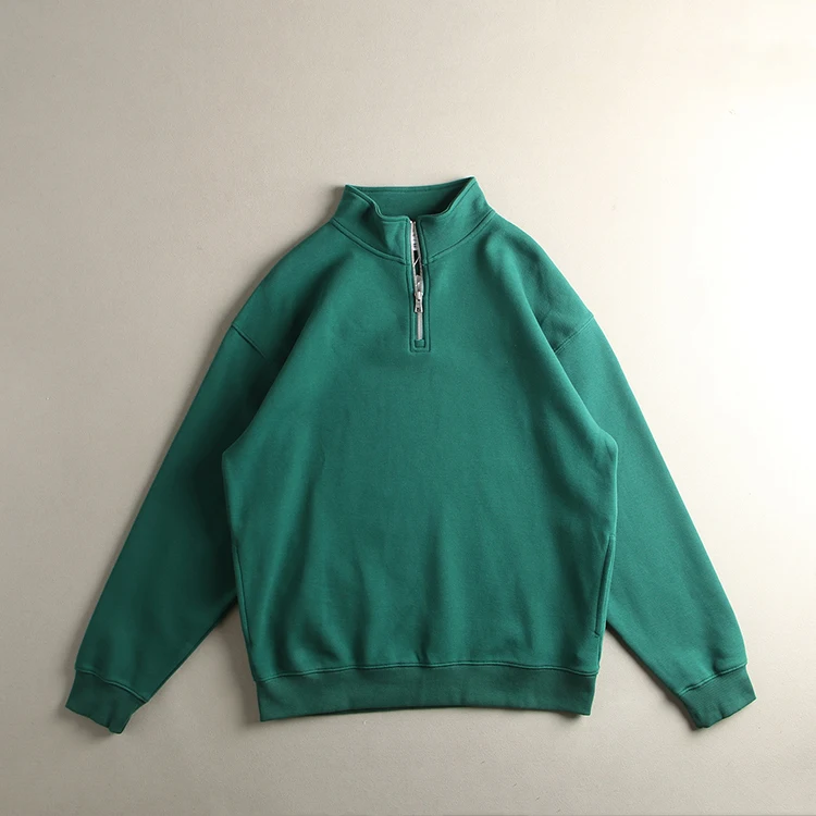

Men's Comfortable Knitted Cotton Sweatirt f Zipper Pure Color Elastic Straight Tube Autumn Winter Casual Faion Streetwear