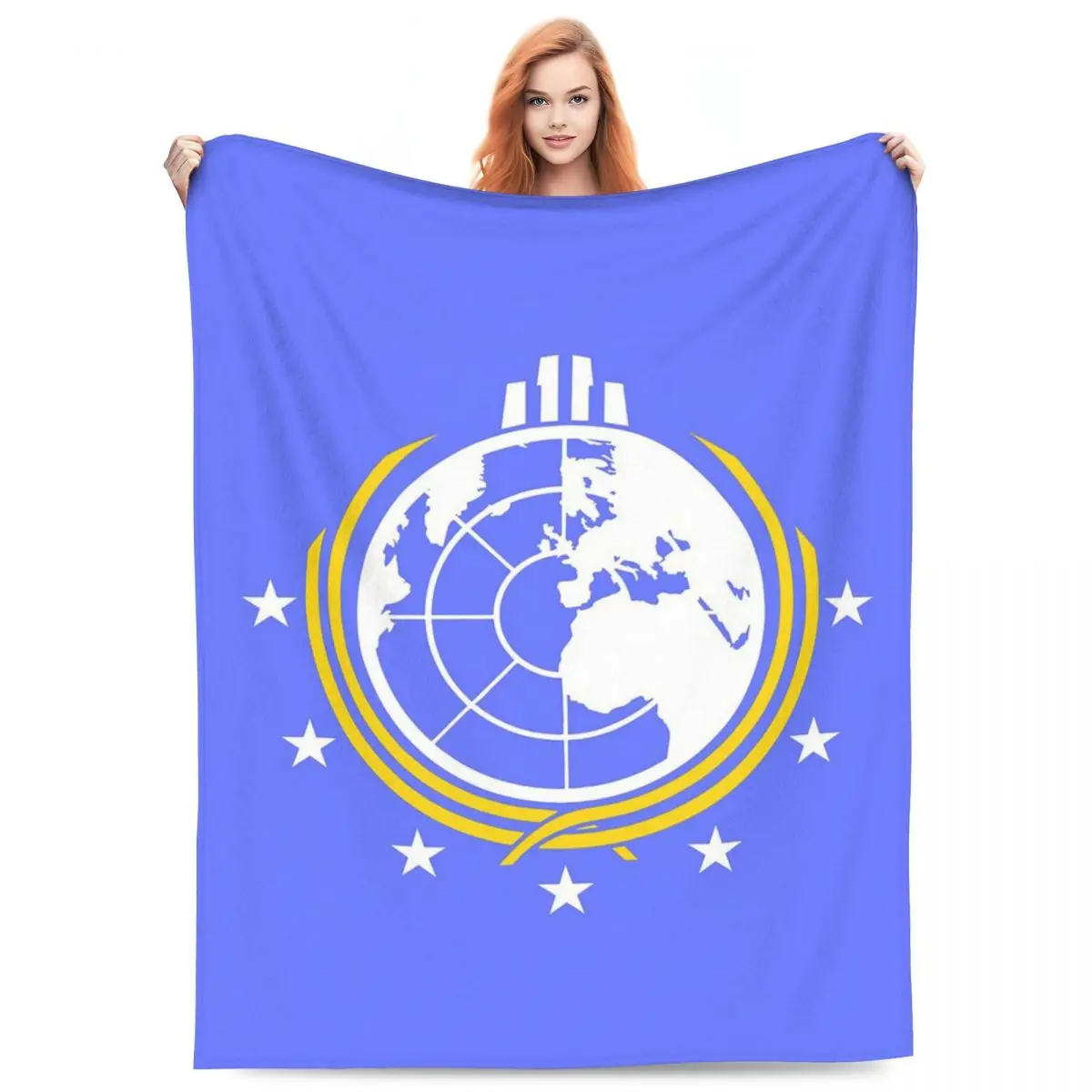 Into Hell Liberty Diving Earth For Super Blanket Flannel Sofa Throw Blanket Lightweight for Home Bedroom Throws Bedspread Quilt