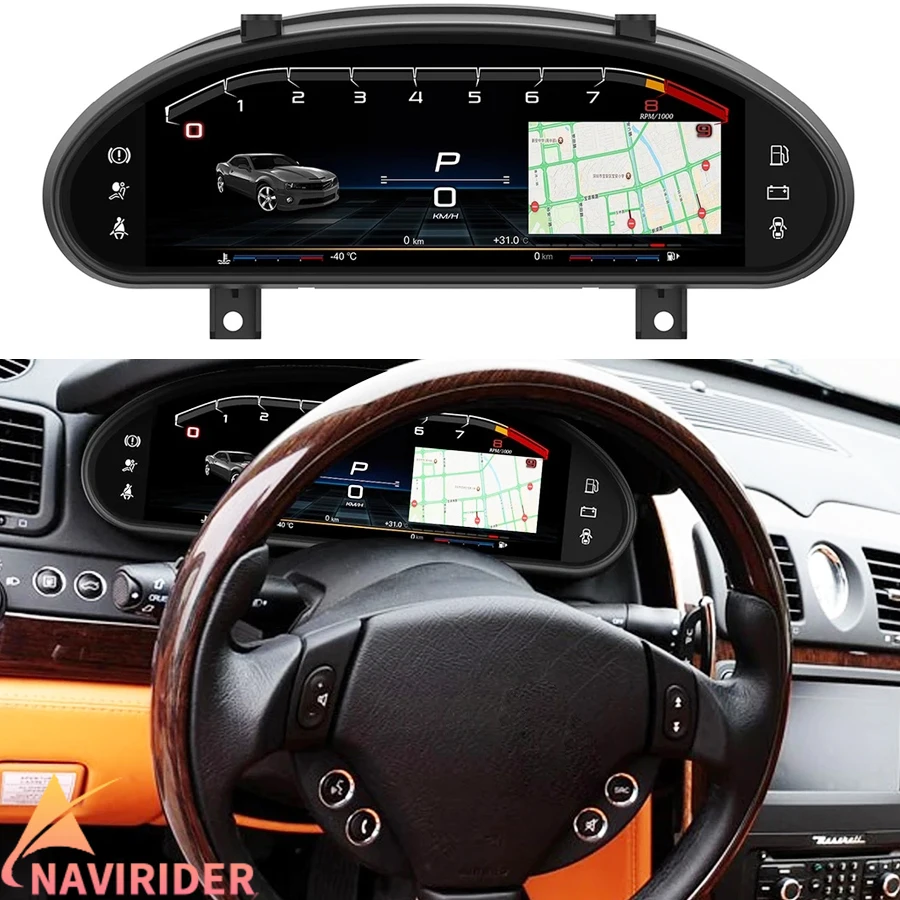 

1920*720 Definition Display Cluster With Carpaly For Maserati Quattroporte 2006-2012 Multiple Colorful UI Car LCD Instrument