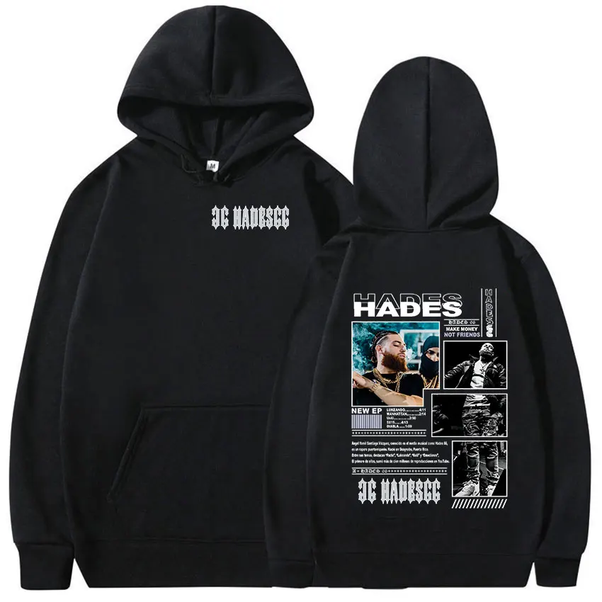 Rapper Hades 66 Tour 2024 Graphic Hoodie Make Money Not Friends Music Album Sweatshirt Men's Hip Hop Pullover Hoodies Streetwear