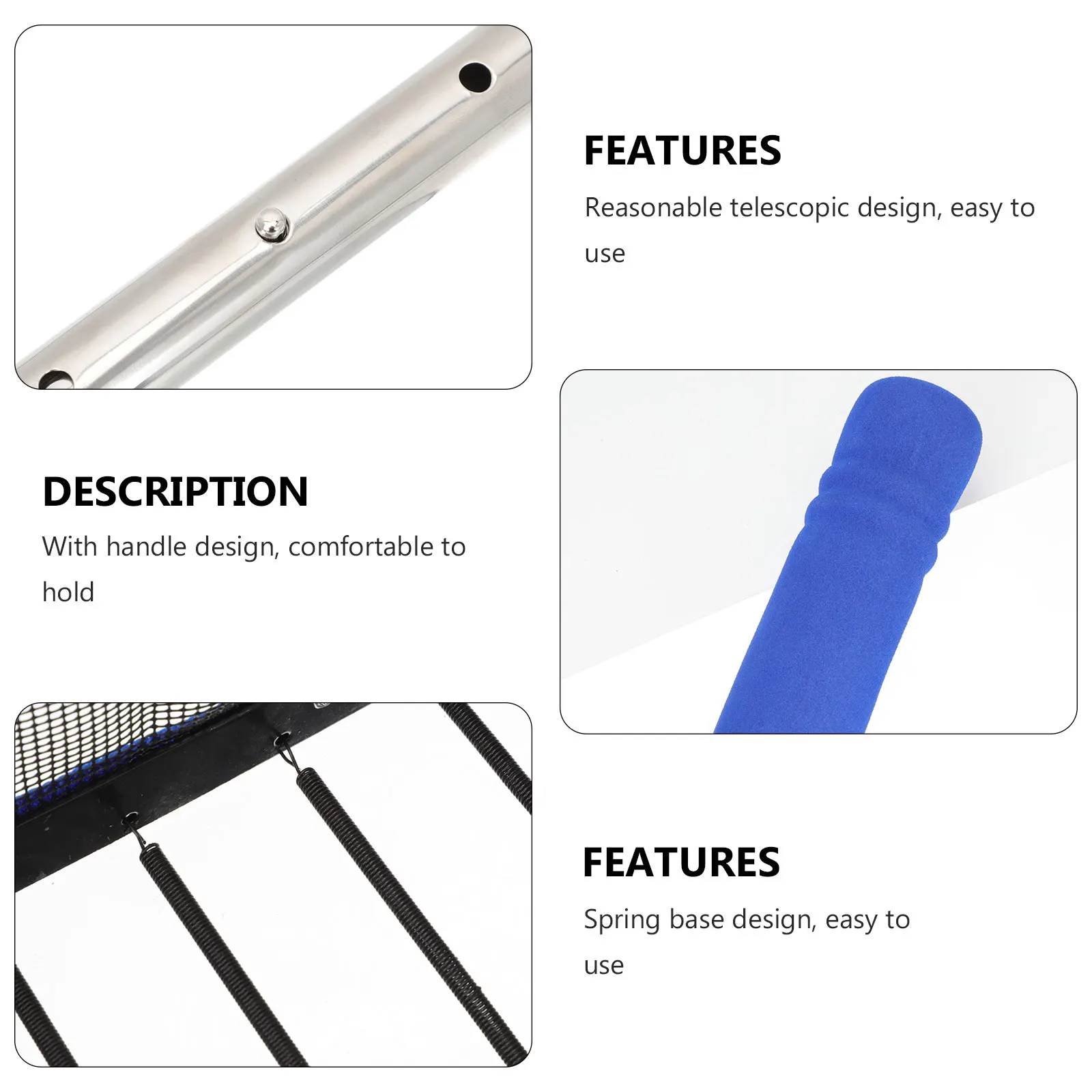 

Table Tennis Picker Nylon Metal Adjustable Handle Retractable Collector Pong Catcher for Easy Storage Entertainment