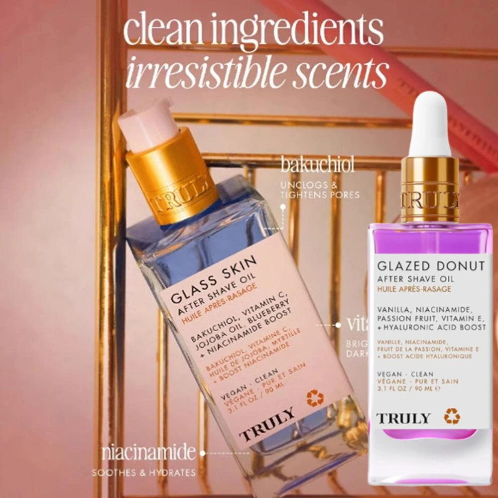 

Strawberry Vanilla After Shave Oil for Women Smoothing Firming Skin , Soft Serve After Shave Oil for Smooth Skin Care