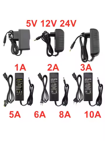 AC 110V - 220V DC 5V 12V 24V Power Supply Adapter 1A 2A 3A 5A 6A 8A 10A 5 12 24 V Volt Transformer Converter For LED Strip Light