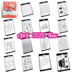 Happy Trail-Ers Gone Camping Peeking Forest Friends Glamper Life Metal Cutting Dies Stamps for DIY Scrapbook Card April 2026 New