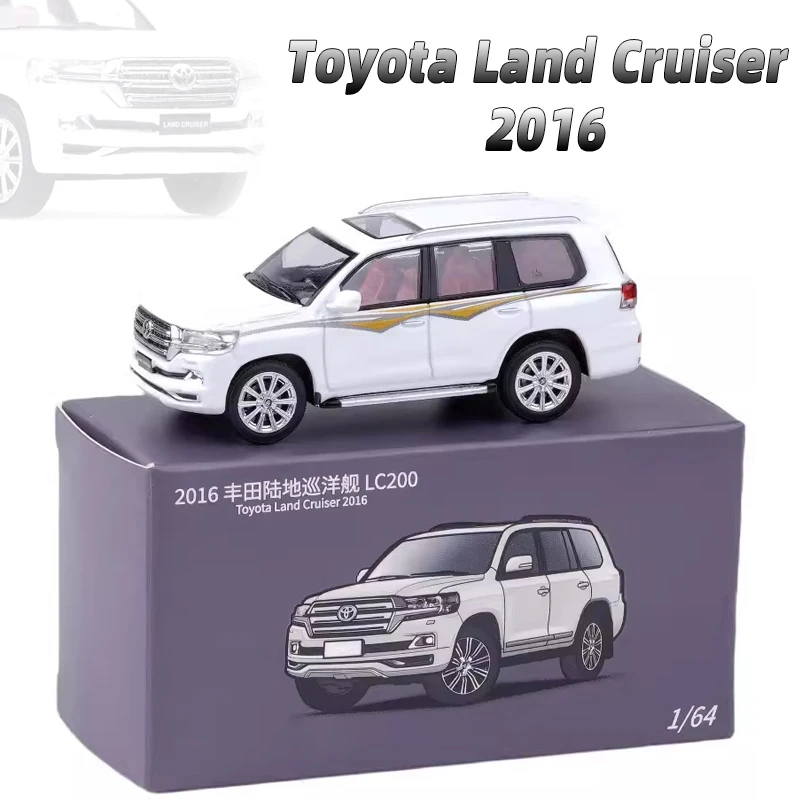 

Модель внедорожника JKM 1/64 2016 Toyota Land Cruiser, модель автомобиля под давлением, Металлическое шасси, амортизационная Коллекционная модель, украшения