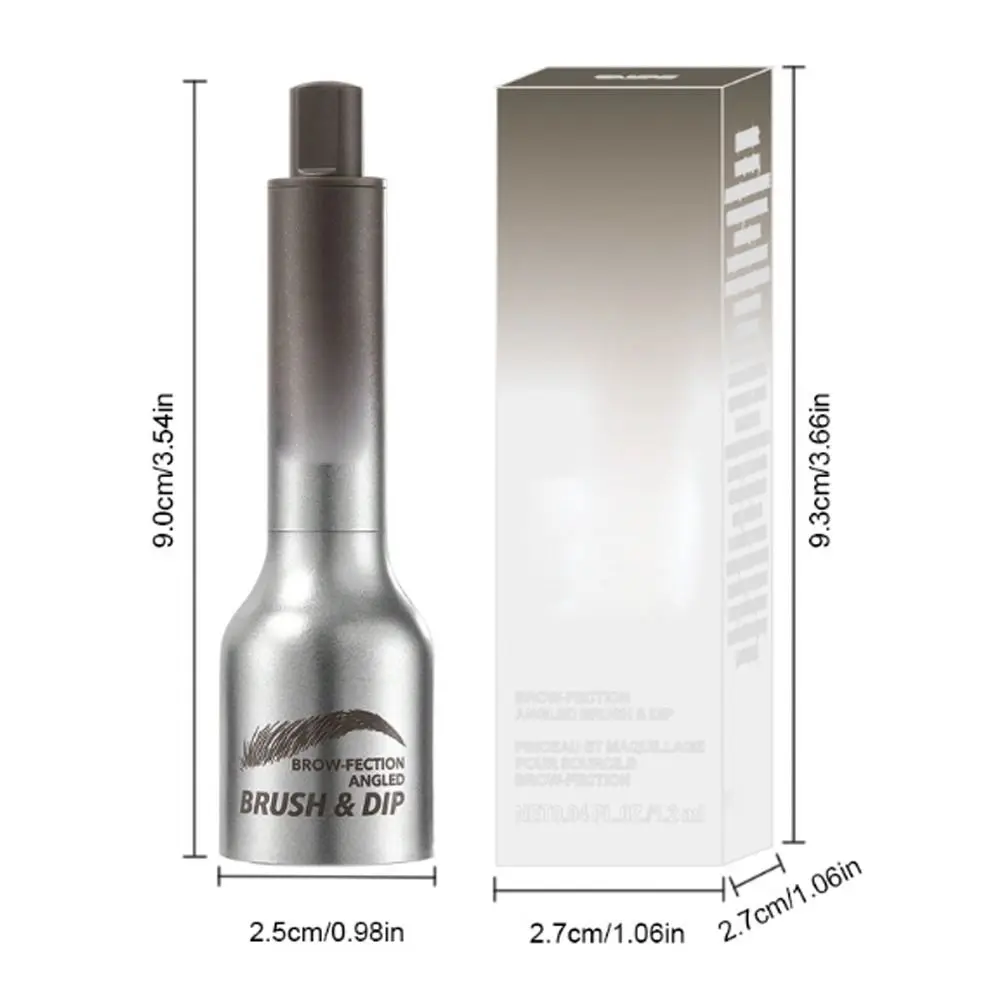 Nova escova de sobrancelha sobrancelha-tificação escova angular & mergulho-chocolate lápis de sobrancelha à prova dwaterproof água caneta sobrancelha matiz sobrancelha