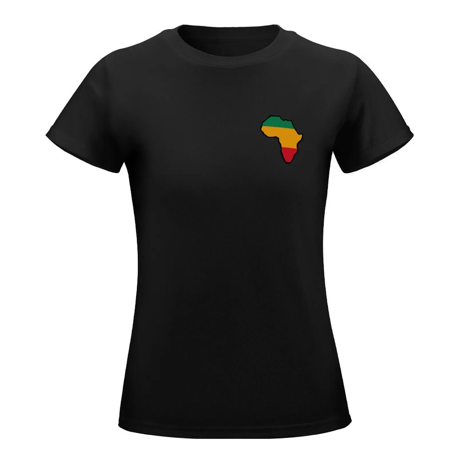 Rasta Africa Flag T-Shirt tops female t shirt Women