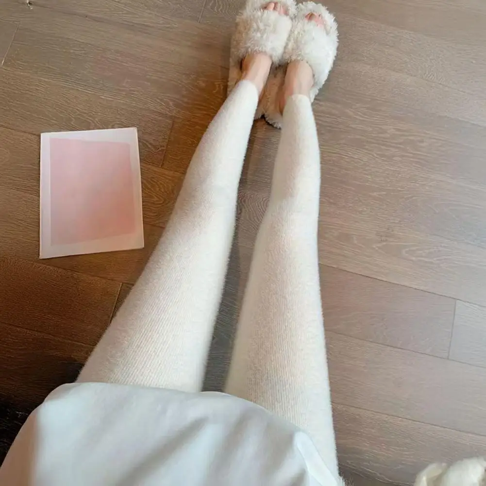 2025 Leggings elásticos para mujer, pantalones cálidos gruesos de felpa de cintura alta, pantalones ajustados para levantar glúteos, pantalones inferiores de invierno, mallas de invierno