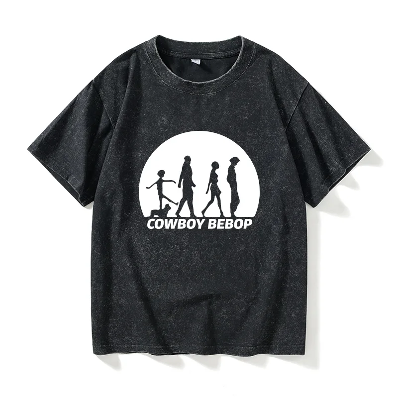 

Cowboy Bebop T-irt ort Sve ex Cotton round Ne Summer Casual Loose Fit Faionable Anime Cartoon Print Tee
