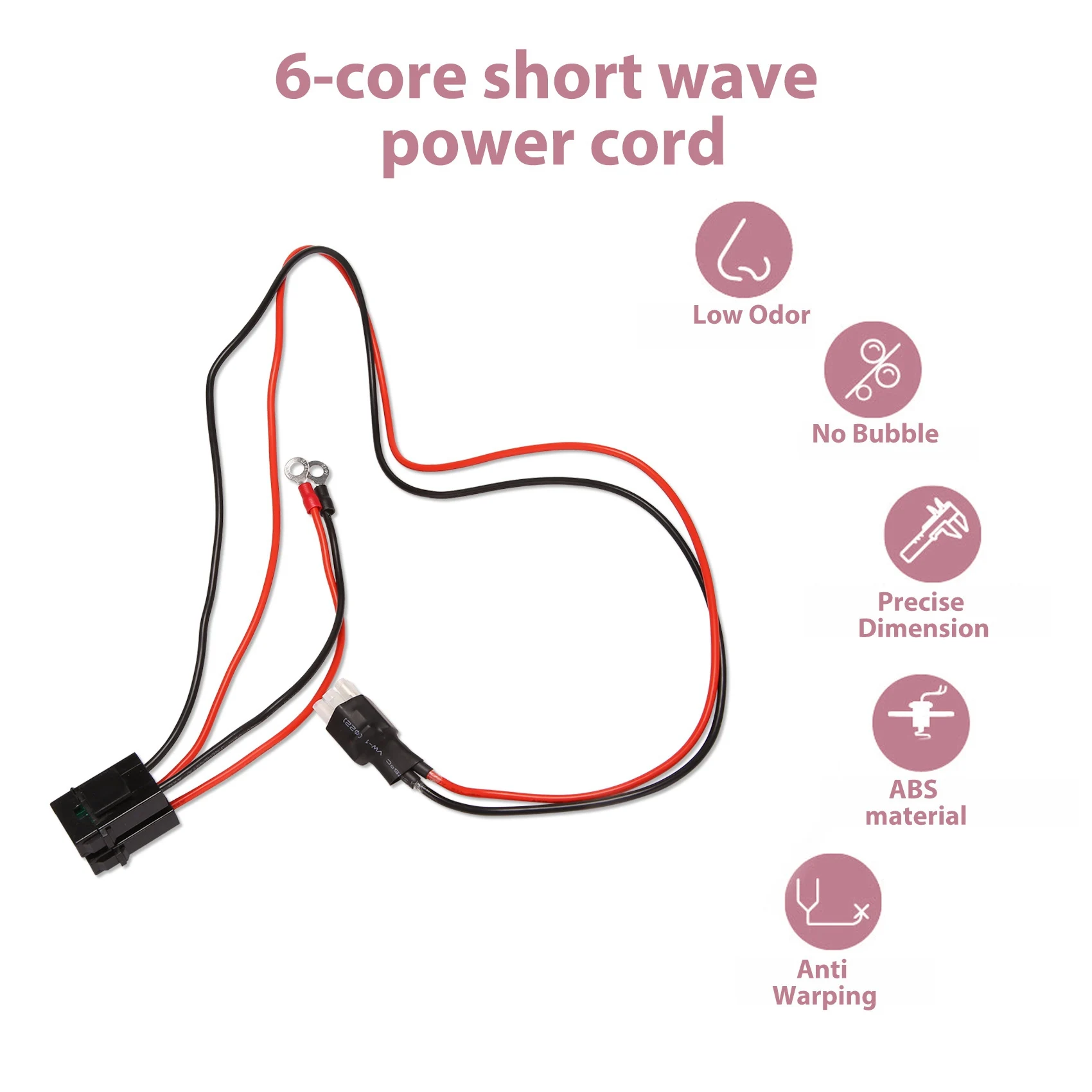 30A Fuse 6 PIN Short Wave Power Supply Cord Cable For Yaesu FT-857D IC-725A 1 metres