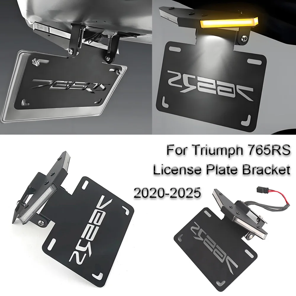 

Accessories Rear Tail Tidy LED Kit License Plate Bracket Light Turn Signal Motorcycle For Triumph Street Triple 765RS 2020-2025