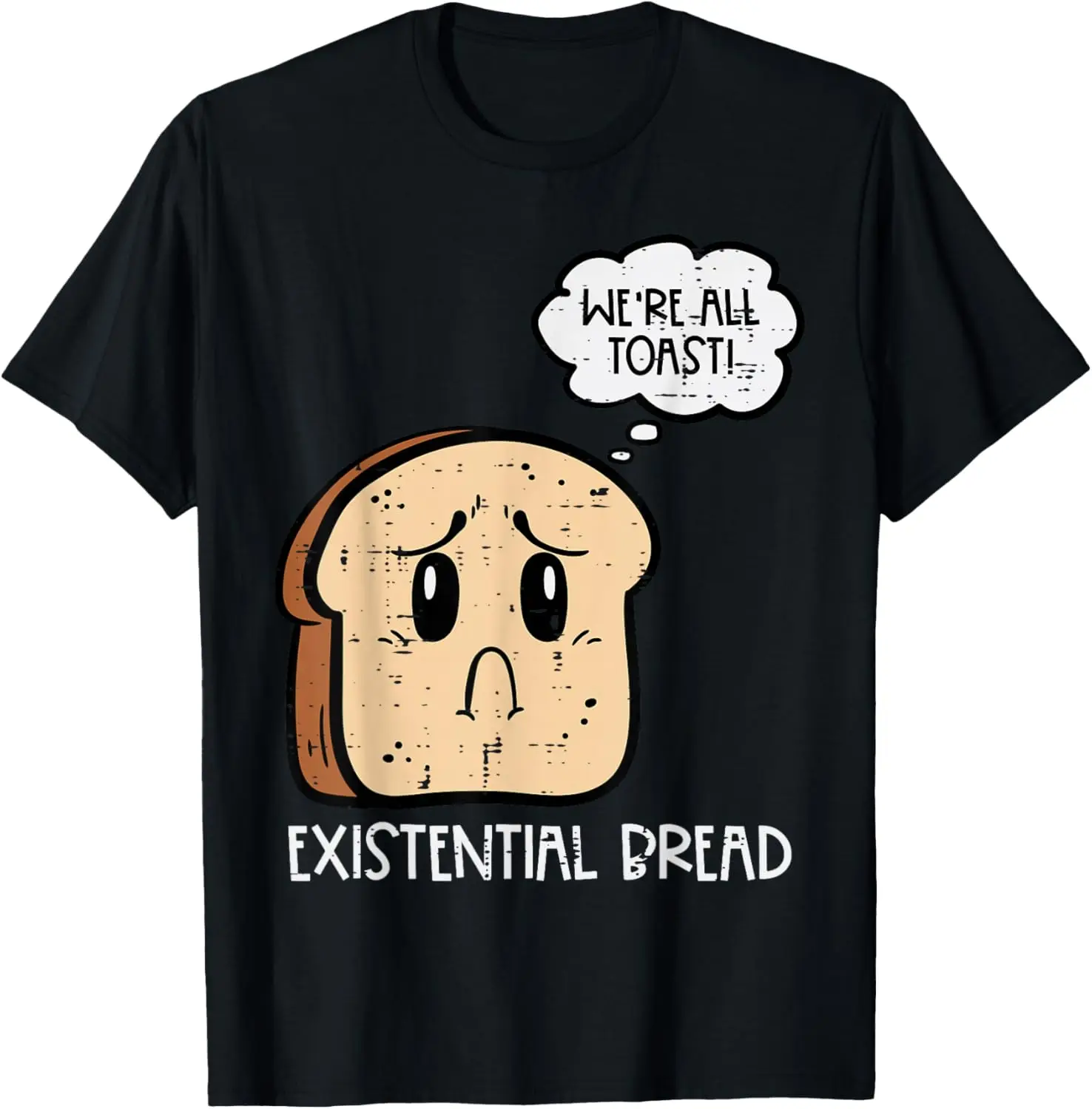Women Summer Were All Toast Print T Shirt Casual Funny Graphic Short Sleeve Fashion Leisure Trendy Daily Wear Tee Top