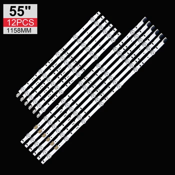 LED 백라이트 스트립, 7 + 5 램프 D4GE-550DCA-R3 D4GE-550DCB-R3 BN96-30431A N96-30432A, 55 인치 UE55H5500 UE55J5670 UE용 