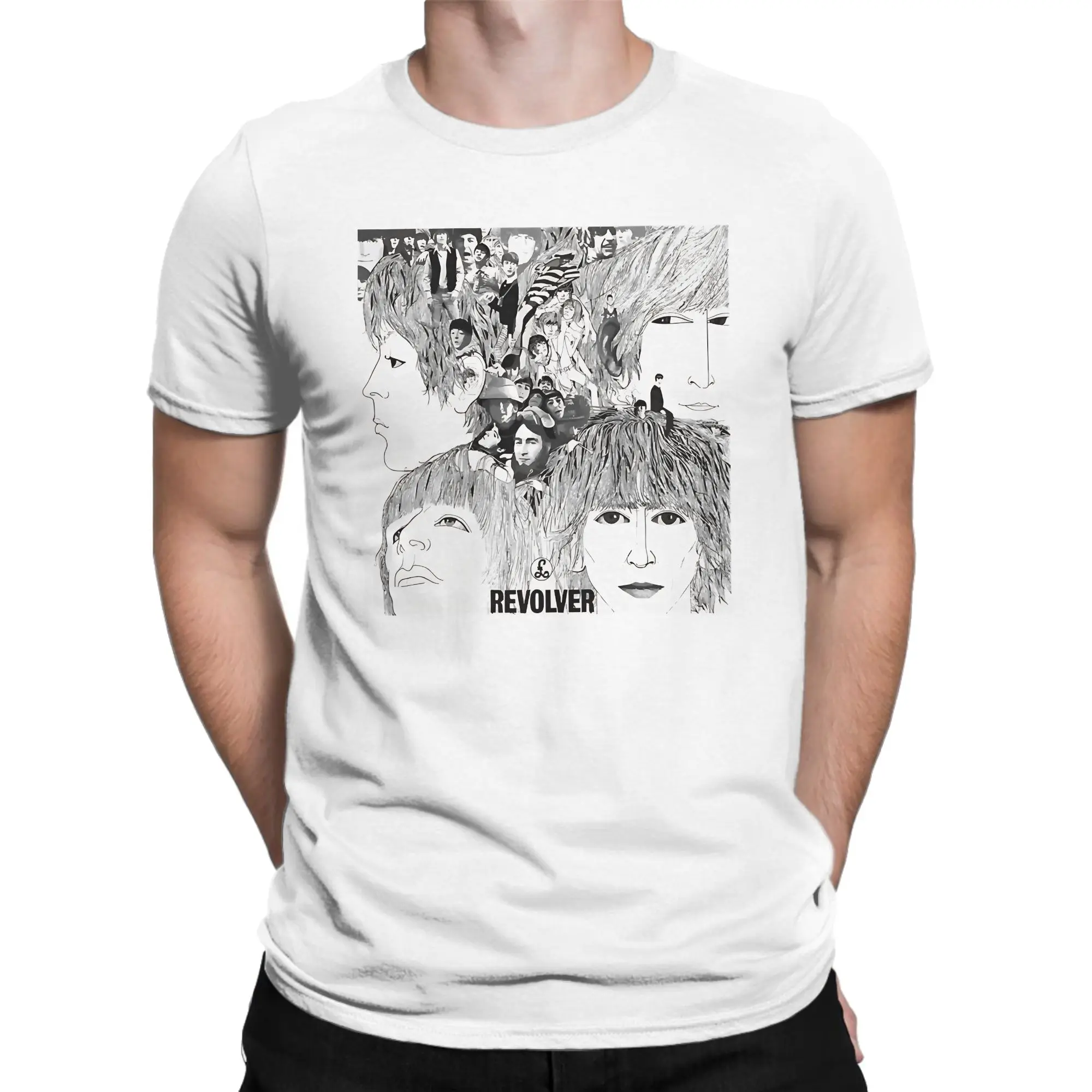 The Beatles Revolver Album T-Shirt Summer Fashion T-Shirts Men Cotton Round Neck Plus Size Top Tees Short Sleeve Streetwear Tops
