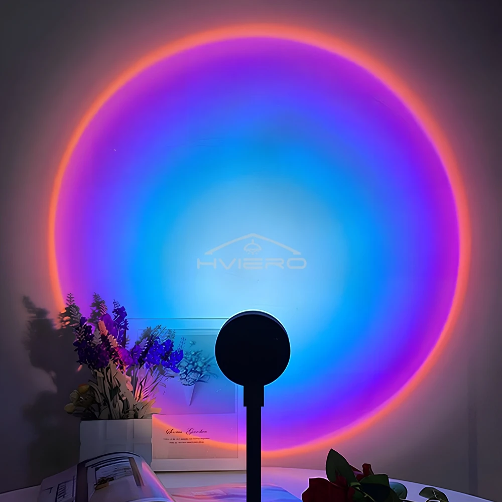 USB Sunset LED โคมไฟที่มีสีสันไฟตกแต่งห้องตกแต่งบ้านหลอดไฟอารมณ์ยืดหยุ่นการถ่ายภาพ STAGE Effect ครอบครัว
