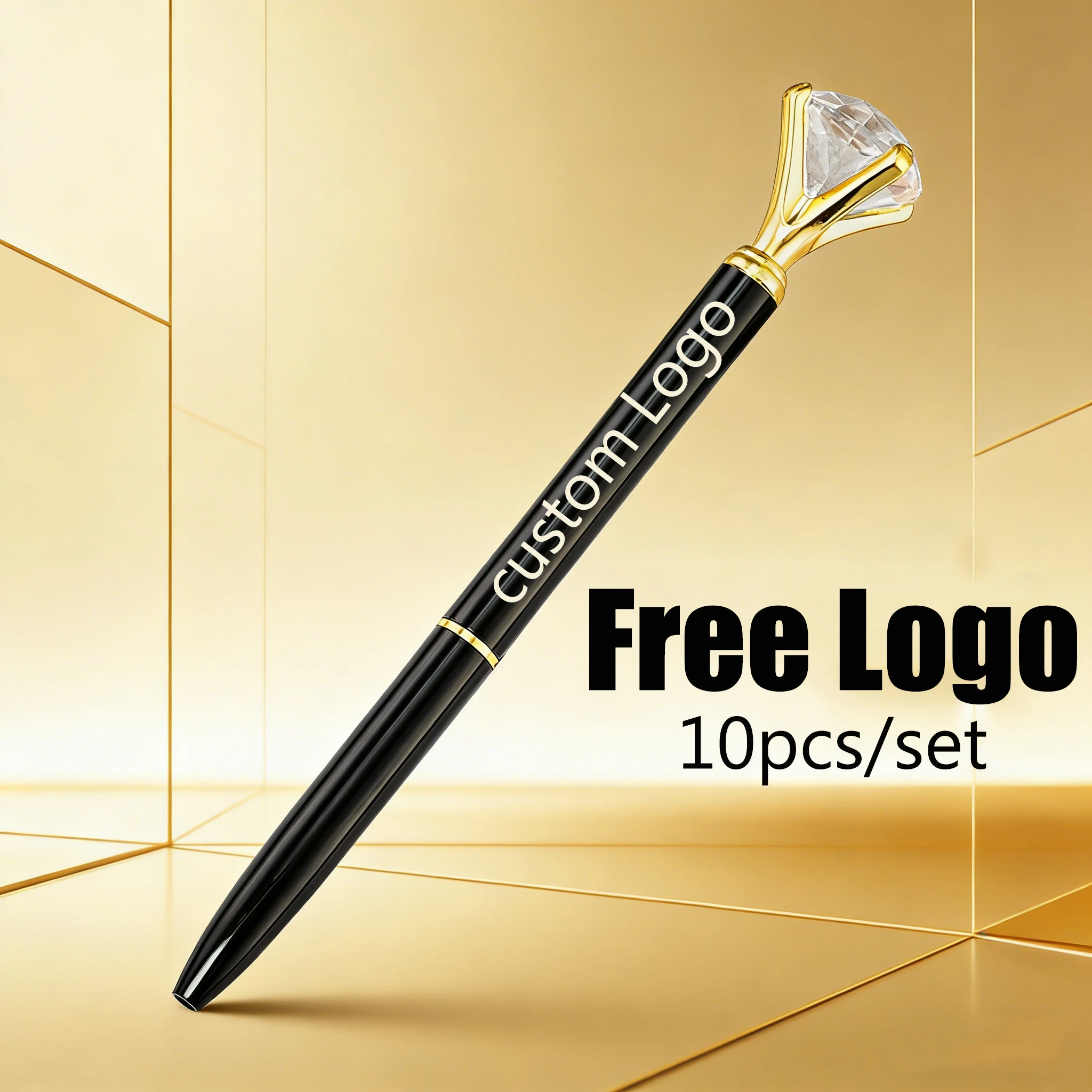 

Набор из 10 металлических ручек с алмазным покрытием для офиса и повседневного письма, с возможностью нанесения логотипа, рекламный подарок для бизнеса и предприятий.