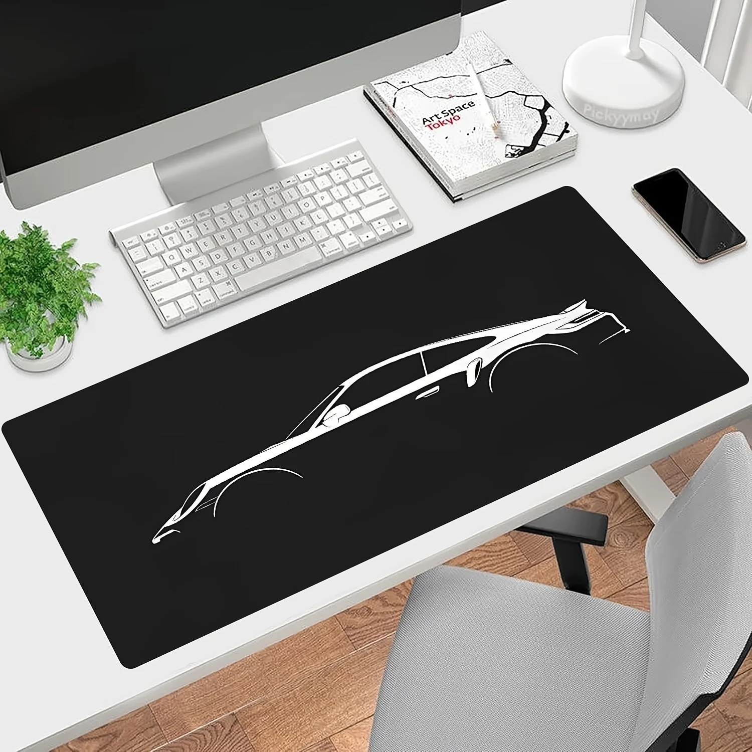 

Cool Sports Car Mouse Pad Anti-Slip Rubber Stitched Edge Washable large Desk Mat Gaming Keyboard Table Pad Office Accessories1PC