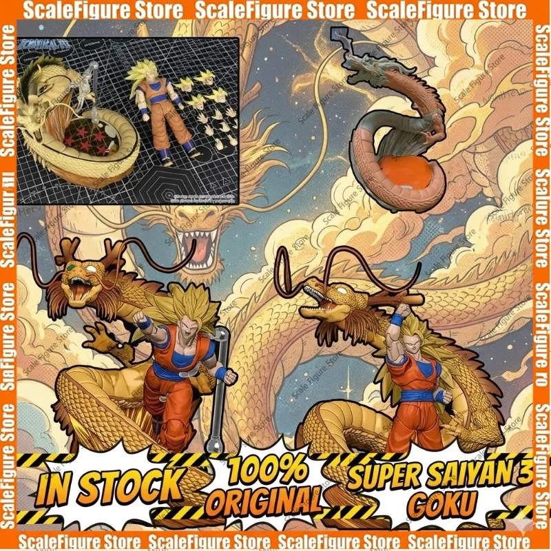 

Demoniacal Fit HOT SSJ3 Goku Action Figure Dragon Ball Z SHF Super Saiyan Model Figurine with Dragon Blaster Toy Collectible