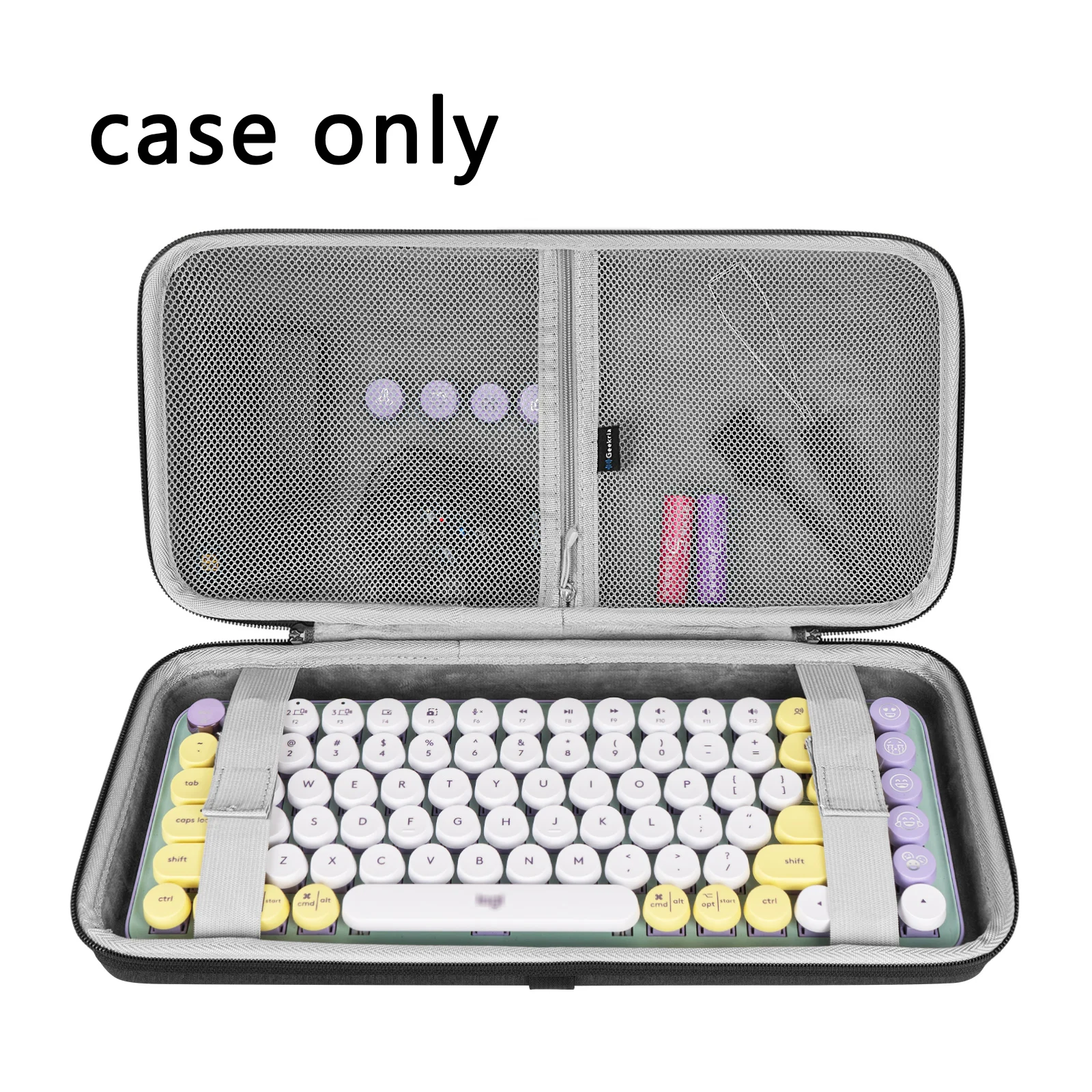 

Geekria 75% Keyboard Case, Hard Shell Travel Carrying Bag for 84 Key Wireless Portable Keyboard, Compatible with Keychron K2