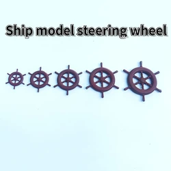 Ship Model Rudder American Mediterranean Steering Wheel Retro Old Ship Rudder DIY Accessories