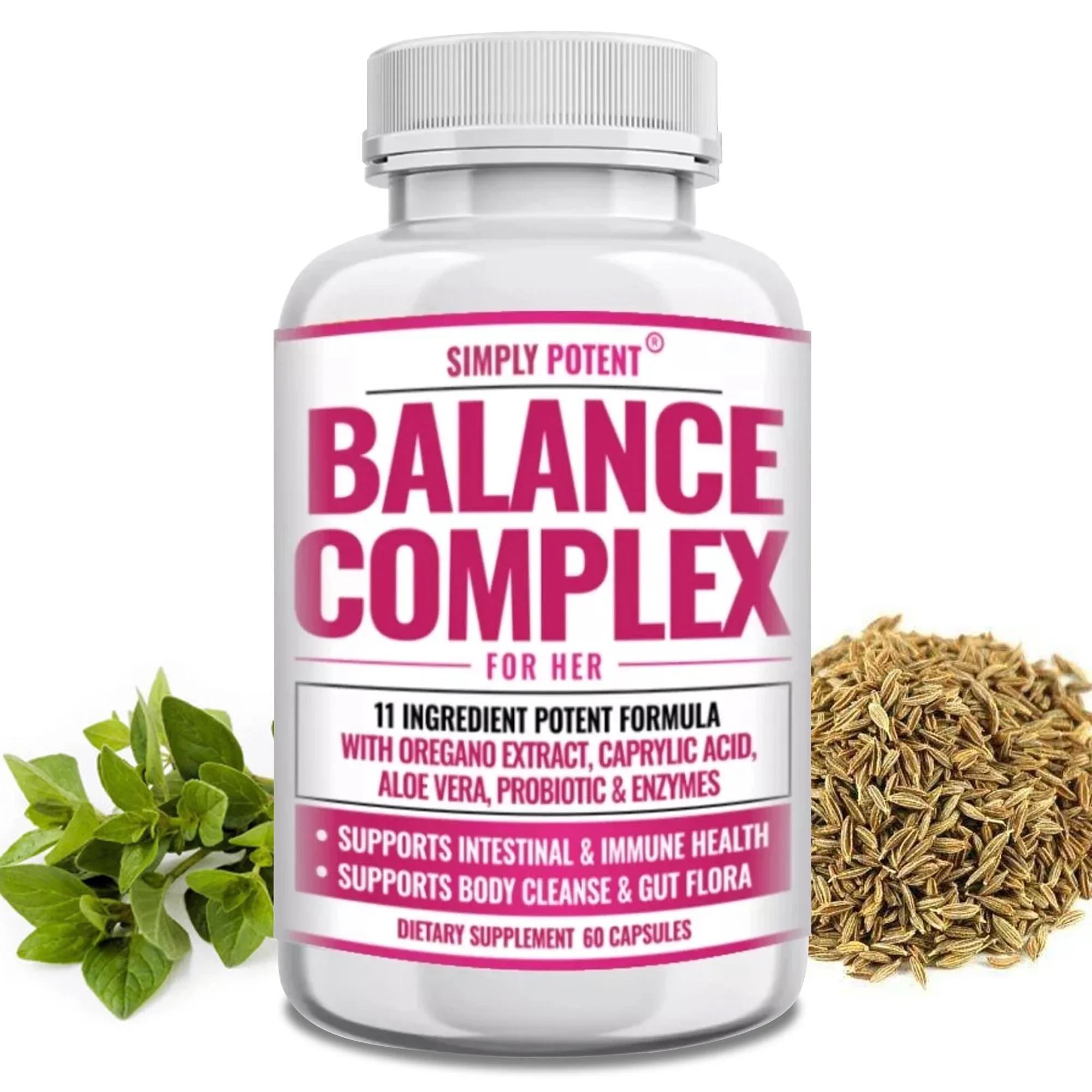 

Комплекс баланса для женщин — поддерживает здоровая флора кишечника, помогает лечить инфекции дрожжей, детоксикацию и очищение травы.