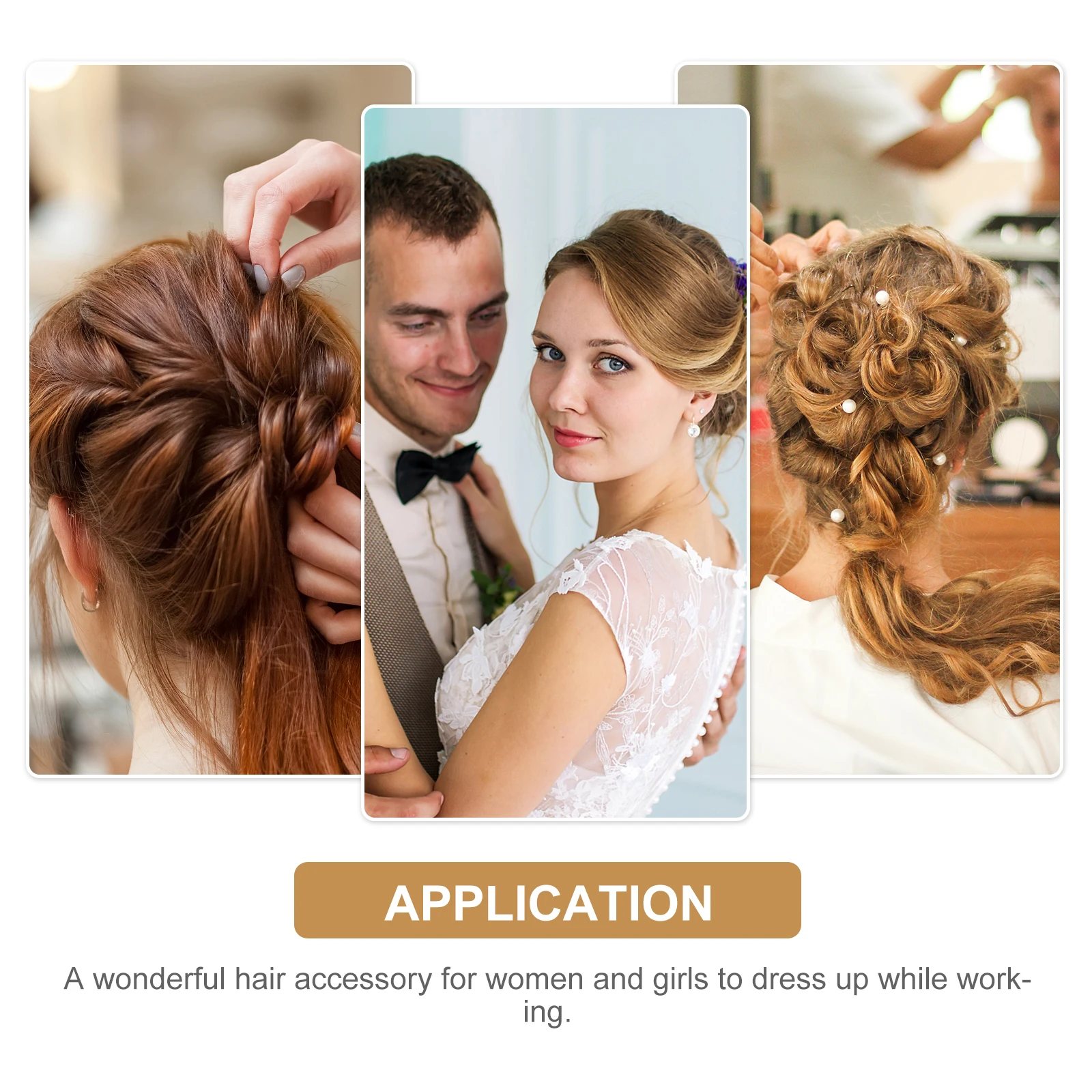 

2 Pcs Hair Bun Cover Hairnet Nets for Women Accessories Bow Tie Accessory Cloth