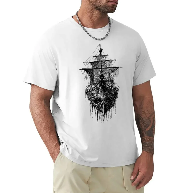 

Pirate Ship Skull tattoo T-Shirt quick-drying animal prince boys t shirts for men graphic