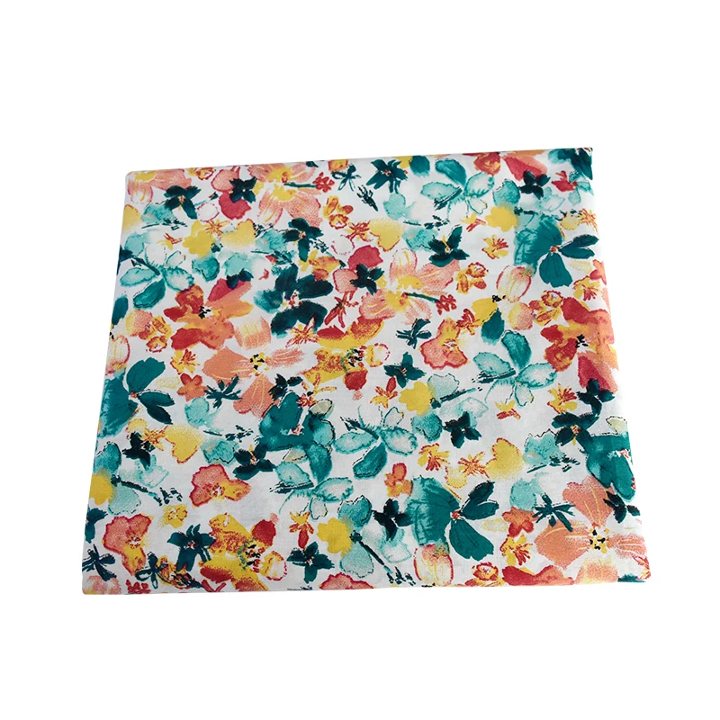 145x50cm Spring and Summer Poplin Oil Painting Floral Fabric, Making Dress Shirt Skirt Suspender  DIY Handmade Cloth