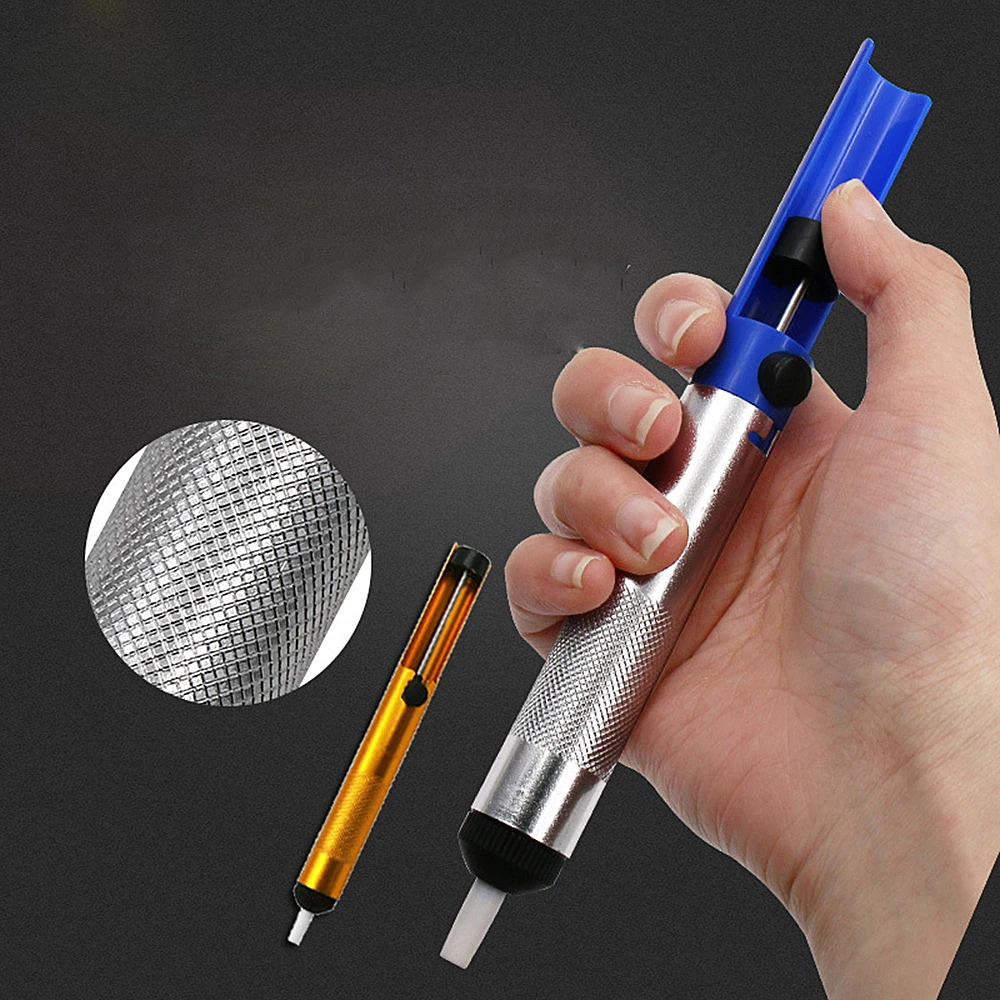 อลูมิเนียมโลหะปั๊มดูด Desoldering Soldering Sucker ปากกากำจัดสูญญากาศ Soldering Desolder เหล็กมือเครื่องมือเชื่อม