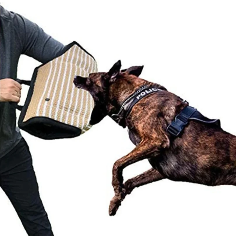 

Strong Jute Dog Bite Sleeve Tug Work Puppy Training Playing Chewing Toy Hand Glove for Training Schutzhund K9 Rottweiler