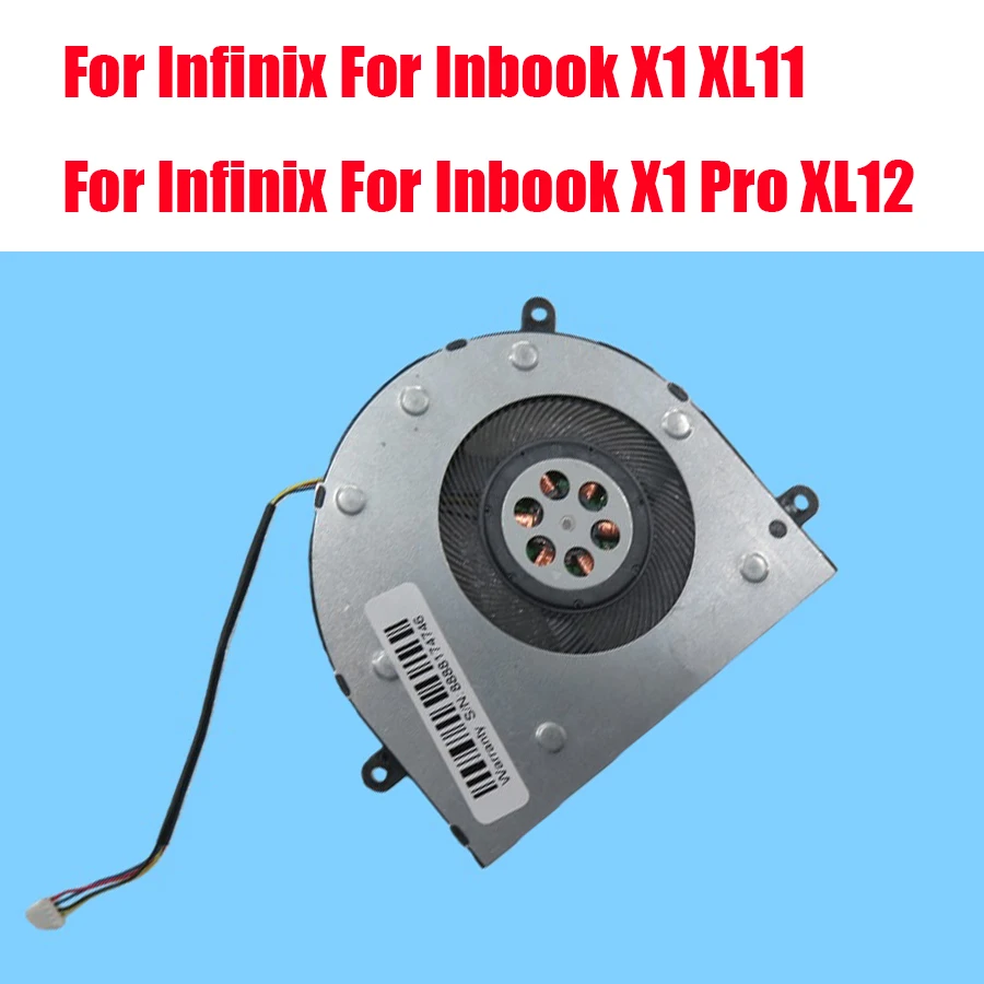 

Replacement Laptop CPU Fan For Infinix For Inbook X1 XL11 / X1 Pro XL12 For Orbic For AirSurf Wi-Fi RC141TLWF DC5V 0.5A New
