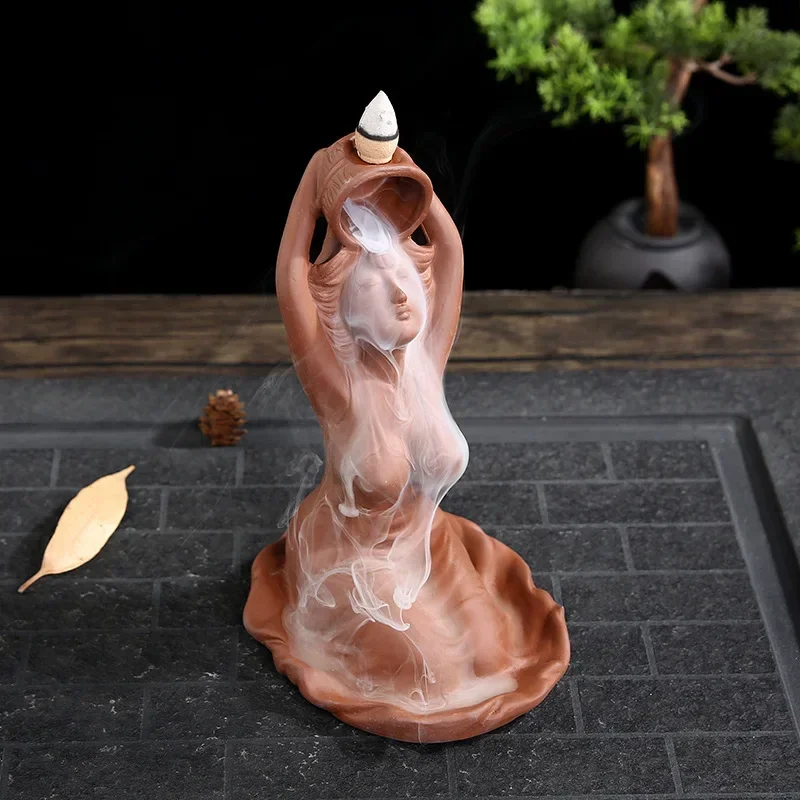 Purple Sand Backflow Incense Burner Beauty Bathing Home Decoration Creative Incense Burner Incense Burner