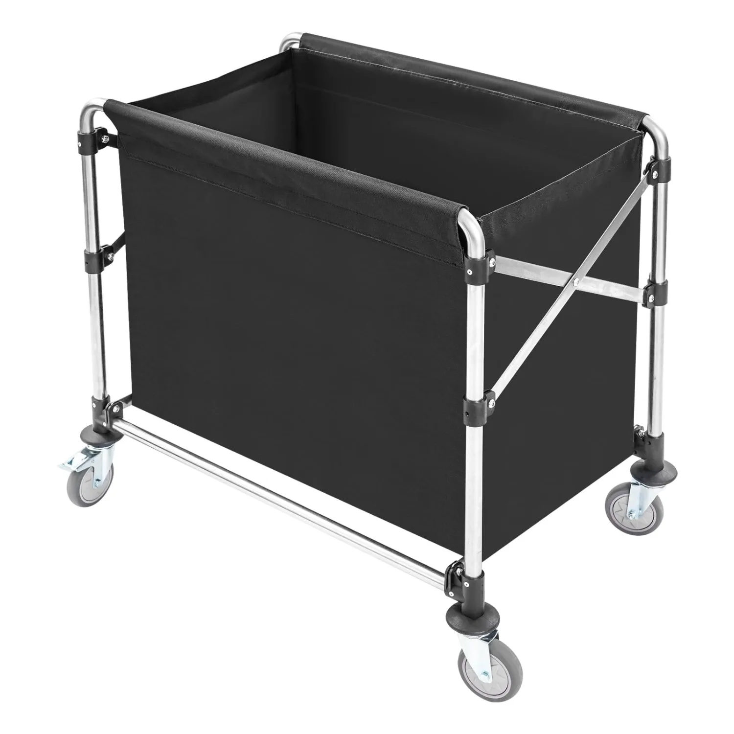 Commercial Laundry Cart with Wheels,Folding Laundry Hamper Cart,Heavy Duty Rolling Basket with Large Capacity,Sorter