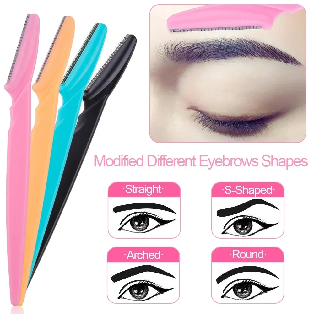 3/20Pcs  Eye Brow Epilation Hair Removal Cutters Safety Knife Makeup Scraper Eyebrow Trimmer Blade Women Face Shaver Portable