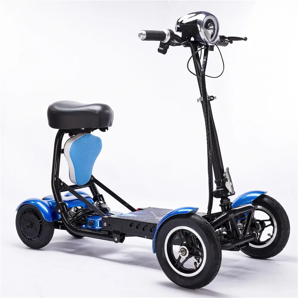 Trottinette électrique pliable en titane, améliore le régime, transformateur de voyage parfait, scooter de mobilité à 4 roues au lithium, pratique