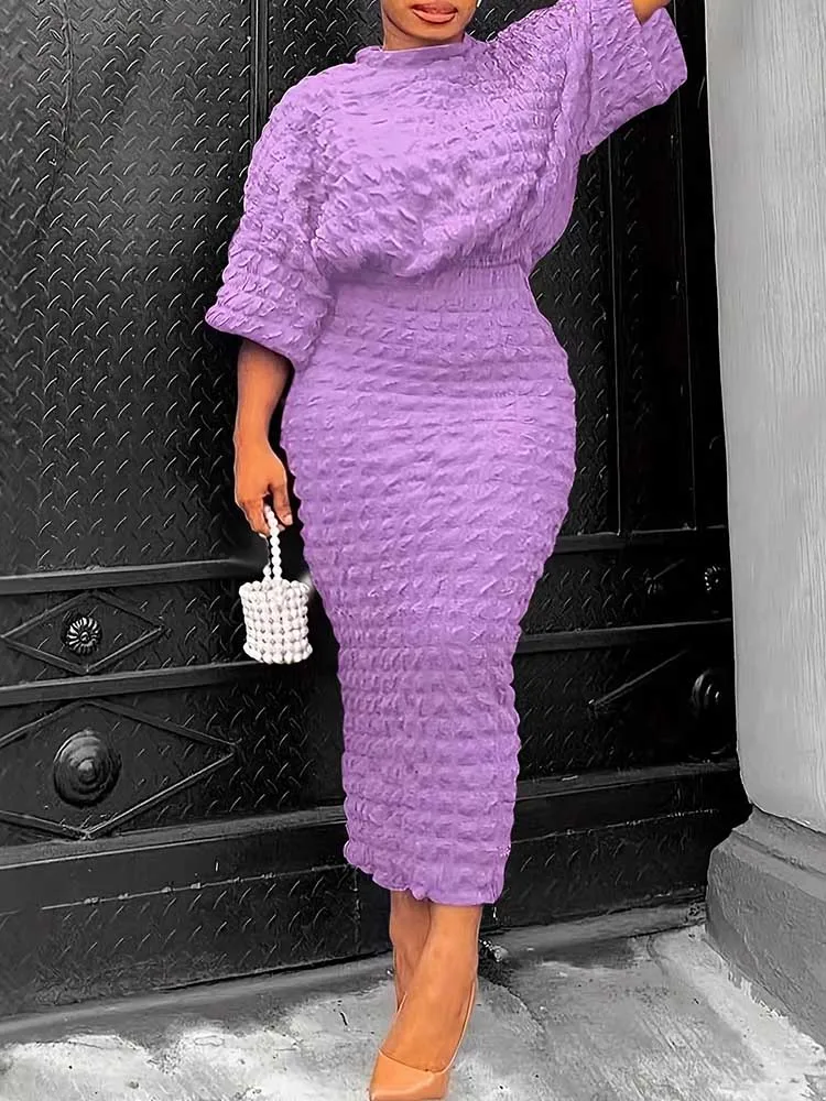 2 قطعة وتتسابق للمرأة حجم كبير ملابس السيدات الخريف طويلة الأكمام جولة الرقبة أعلى وتنورة مطوي Setwholesale دروبشيبينغ #3