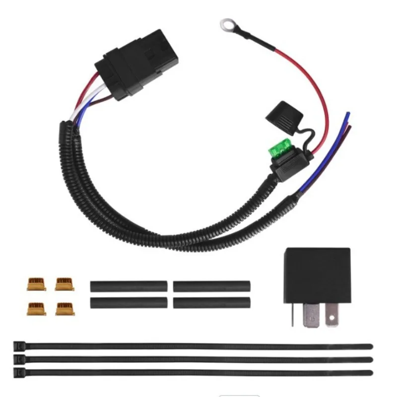 Universal Motorcycle ATV Turn Signal Harness Horn Headlight Combo Kit for Kawasaki Suzuki Harley Street Legal