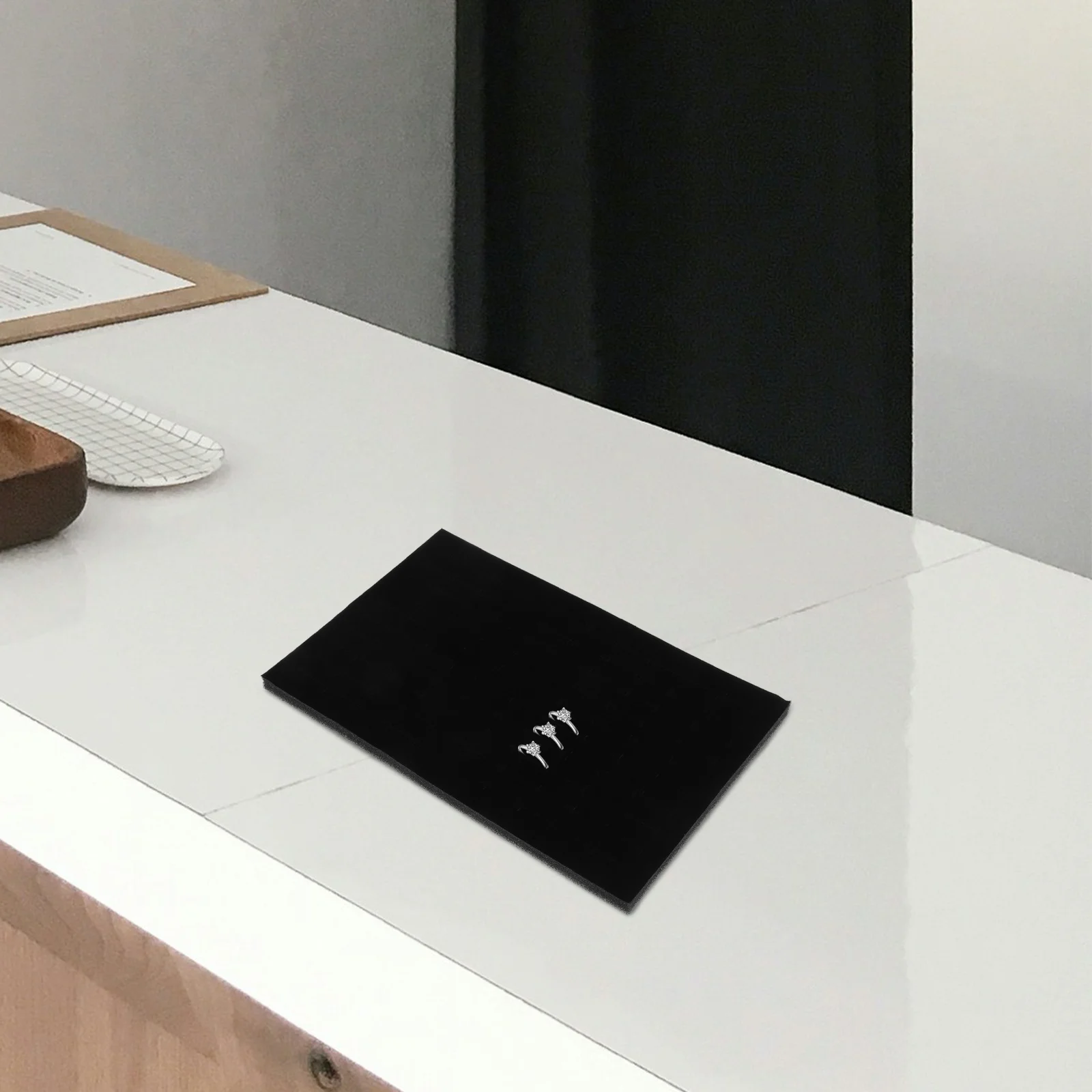 

2pcs Jewelry Box Sponge Pads Ring Insert Display Mat Earring Organizer Tray For Jewelry Storage Display Inserts Holder Supplies