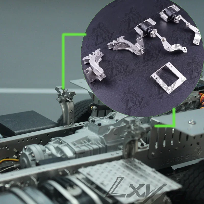 Akcesoria do tuningu przedniego zderzaka z metalu w skali 1:14 do ciężarówek RC Tamiya SCANIA R730 R620 R470