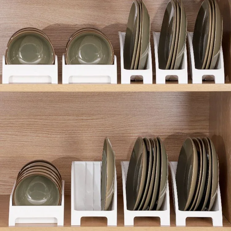 

Space-Saving Multifunctional Cabinet Shelves Storage Rack Bowl Cup Holder Anti-Slip for Kitchen Sink Countertop Dishes Organizer