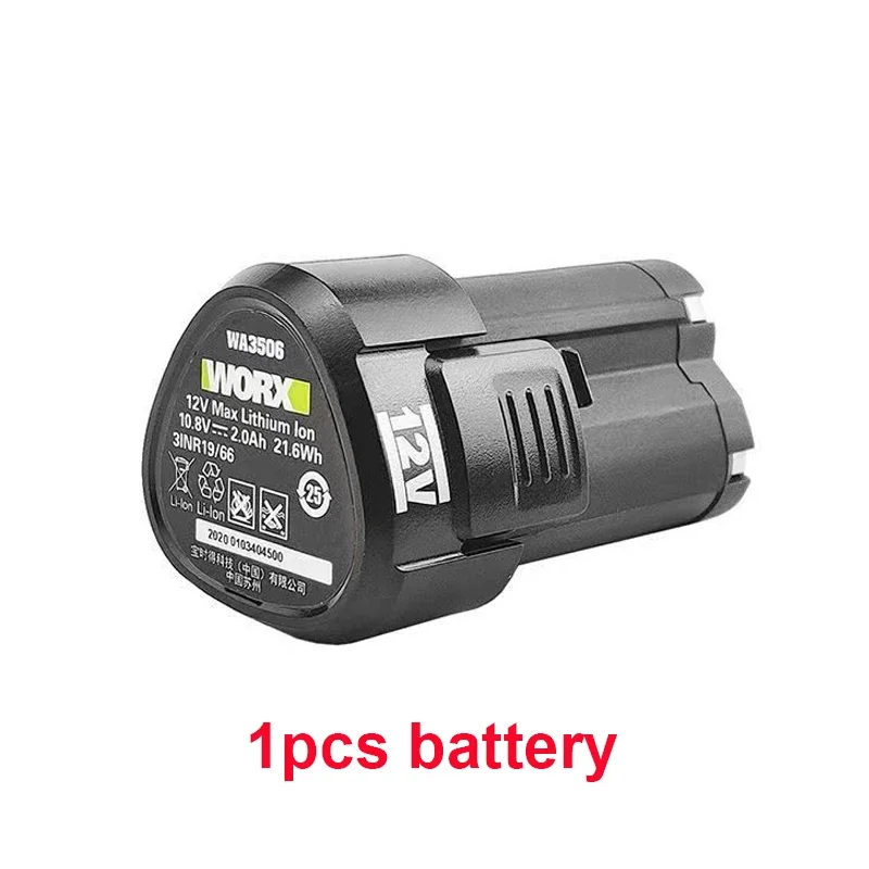 Originele 2.0Ah 4.0Ah voor WORX Kress 12V WA3506 WU127 WU128 WU130 WU131X WU132 WU280 WX128 WX129 WX540 Elektrisch Gereedschap Batterij ️️️