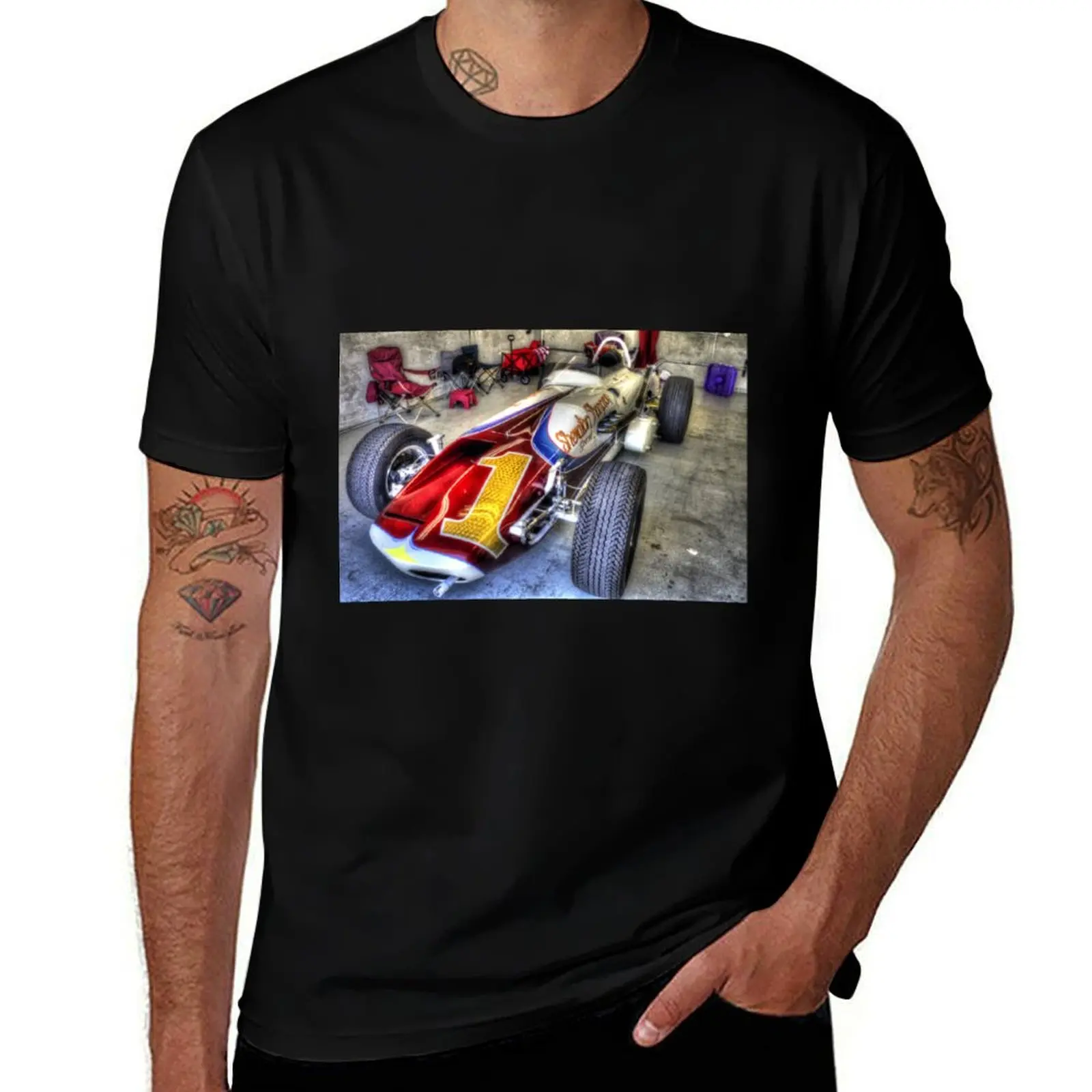 AJ Foyt T-Shirt Sports Casual Short Sleeve Cotton Tee T-Shirt
